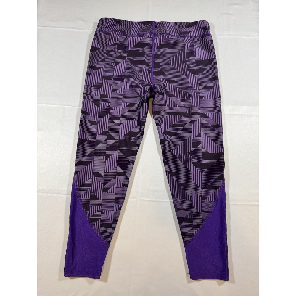 Under Armour Girls Youth L Purple Crop Leggings - Picture 2 of 3
